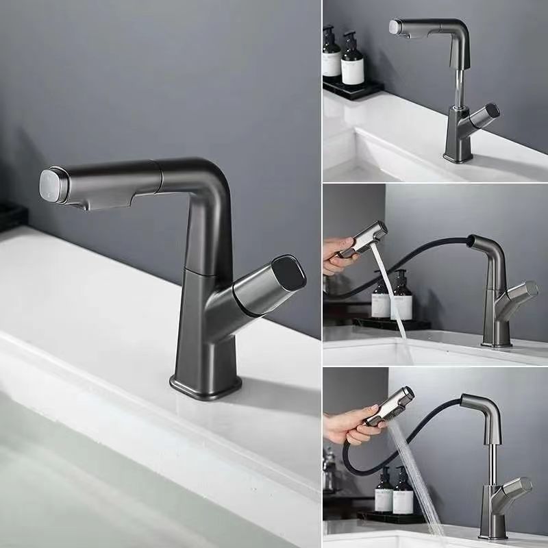 Rotatable Modern Sink Faucet Knob Handle Faucet for Bathroom Clearhalo 'bathroom_sink_faucets' 'Conjunta de Baño y Conjunta de Grifo' 'Coronamiento de Baño y Dispositivo de Baño' 'Grifo del lavabo del baño' 'Hogar' 'home_improvement' 'home_improvement_bathroom_sink_faucets' 'Mejoras para el hogar' 1200x1200_24b90e33-11fb-4f01-8083-7ed2988ad072