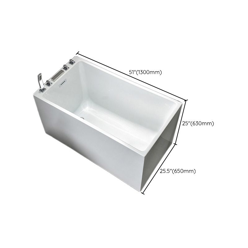 Back to Wall Bathtub Antique Finish Soaking Rectangular Modern Tub Clearhalo 'Bathroom Remodel & Bathroom Fixtures' 'Bathtubs' 'Home Improvement' 'home_improvement' 'home_improvement_bathtubs' 'Showers & Bathtubs' 1200x1200_24c6e22d-076f-4b49-93b7-ecaf42fb9693