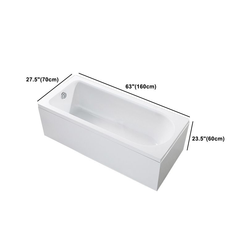 Modern Acrylic Home Bathtub Freestanding Rectangular Tub in White Clearhalo 'Bathroom Remodel & Bathroom Fixtures' 'Bathtubs' 'Home Improvement' 'home_improvement' 'home_improvement_bathtubs' 'Showers & Bathtubs' 1200x1200_24ddb8cc-f644-45b8-8143-4d1ce25b6856