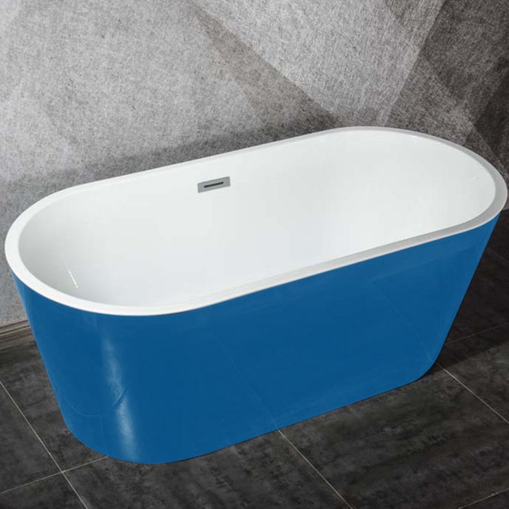 Modern Matte Acrylic Bath Tub Oval Freestanding Tub for Home Clearhalo 'Bathroom Remodel & Bathroom Fixtures' 'Bathtubs' 'Home Improvement' 'home_improvement' 'home_improvement_bathtubs' 'Showers & Bathtubs' 1200x1200_25105d9a-9c2d-481c-a10a-63fd3a6a537c