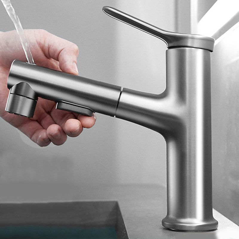 Modern Vessel Faucet Brass Single Handle Low Arc Vessel Faucet for Home Clearhalo 'bathroom_sink_faucets' 'Conjunta de Baño y Conjunta de Grifo' 'Coronamiento de Baño y Dispositivo de Baño' 'Grifo del lavabo del baño' 'Hogar' 'home_improvement' 'home_improvement_bathroom_sink_faucets' 'Mejoras para el hogar' 1200x1200_25175571-c3fc-401f-84e3-d3c20beb0fa7