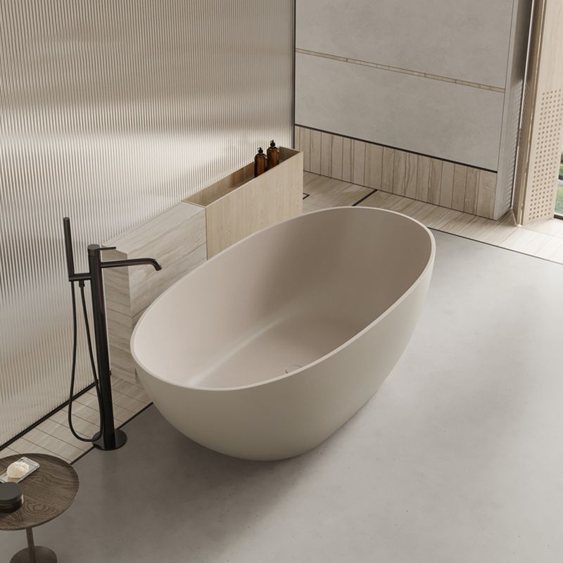 Soaking Antique Finish Bathtub Stand Alone Modern Oval Bath Tub Clearhalo 'Bathroom Remodel & Bathroom Fixtures' 'Bathtubs' 'Home Improvement' 'home_improvement' 'home_improvement_bathtubs' 'Showers & Bathtubs' 1200x1200_252a7a1b-21cc-4592-b927-c71df07e1e2a