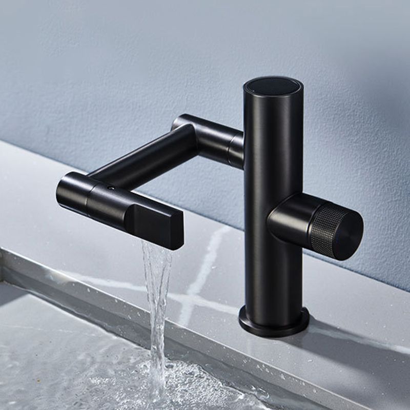 Contemporary Sink Faucet Solid Color Knob Handle Brass Bathroom Faucet Clearhalo 'Bathroom Remodel & Bathroom Fixtures' 'Bathroom Sink Faucets' 'Bathroom Sinks & Faucet Components' 'bathroom_sink_faucets' 'Home Improvement' 'home_improvement' 'home_improvement_bathroom_sink_faucets' 1200x1200_25491912-66d8-4bae-bcdb-9f4e3334985e