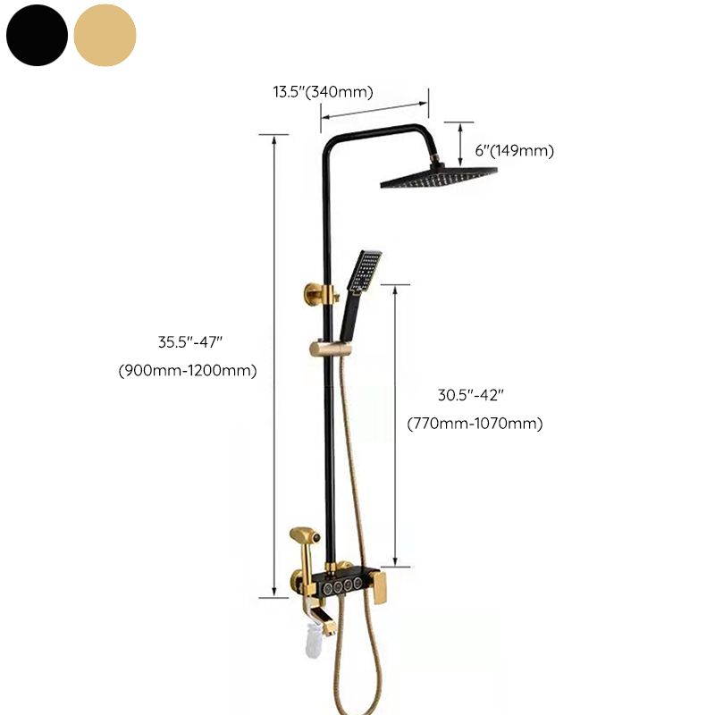 Modern Adjustable Swivel Shower Metal Shower Head Shower Faucet on Wall Clearhalo 'Bathroom Remodel & Bathroom Fixtures' 'Home Improvement' 'home_improvement' 'home_improvement_shower_faucets' 'Shower Faucets & Systems' 'shower_faucets' 'Showers & Bathtubs Plumbing' 'Showers & Bathtubs' 1200x1200_254db814-0232-4379-a869-1f94114aa825