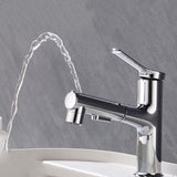 Circular Contemporary Bathroom Faucet Lever Handle Faucet with Single Hole Clearhalo 'Bathroom Remodel & Bathroom Fixtures' 'Bathroom Sink Faucets' 'Bathroom Sinks & Faucet Components' 'bathroom_sink_faucets' 'Home Improvement' 'home_improvement' 'home_improvement_bathroom_sink_faucets' 1200x1200_25679e6c-3b93-4343-a915-ba9f9e39a087