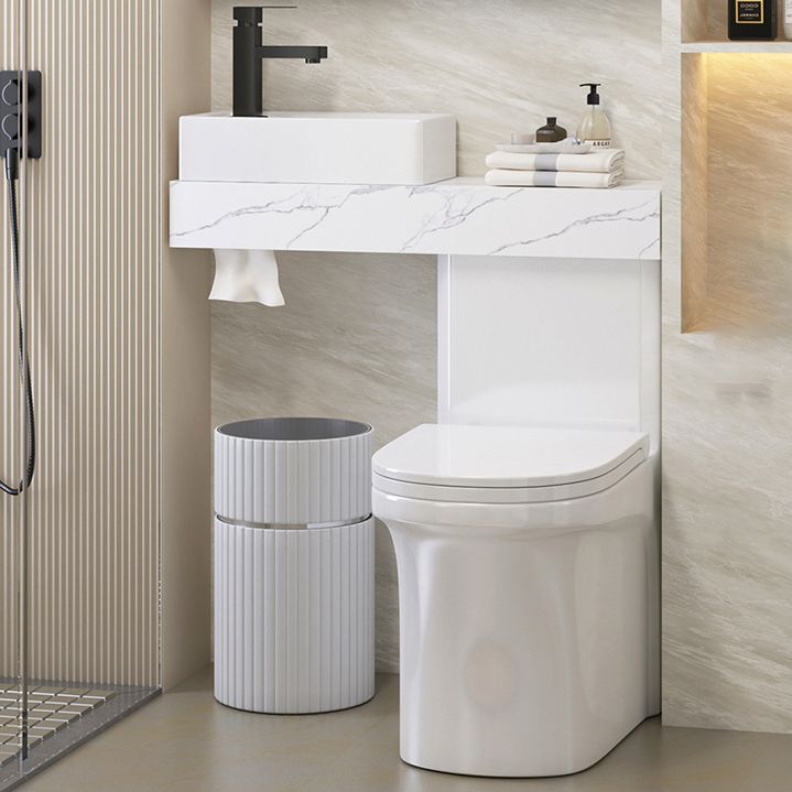 Contemporary Flush Toilet Floor Mount One-Piece Toilet Urine Toilet Clearhalo 'Bathroom Remodel & Bathroom Fixtures' 'Home Improvement' 'home_improvement' 'home_improvement_toilets' 'Toilets & Bidets' 'Toilets' 1200x1200_256b3dda-1461-45a4-942d-f273f092d483