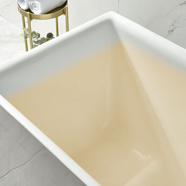 Acrylic Freestanding Bathtub Modern Rectangle Bathtub with Center Drain Clearhalo 'Bathroom Remodel & Bathroom Fixtures' 'Bathtubs' 'Home Improvement' 'home_improvement' 'home_improvement_bathtubs' 'Showers & Bathtubs' 1200x1200_2581445c-5319-4c96-a91d-44aea9d3ce69