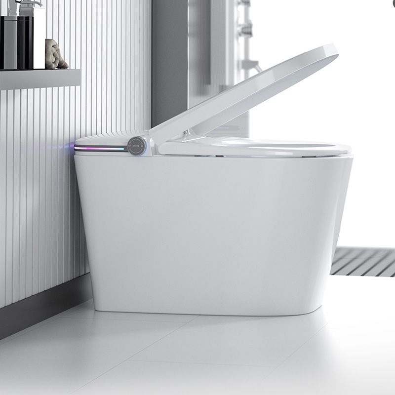 White Elongated Antimicrobial Floor Mount Bidet with Warm Air Dryer Clearhalo 'Bathroom Remodel & Bathroom Fixtures' 'Bidets' 'Home Improvement' 'home_improvement' 'home_improvement_bidets' 'Toilets & Bidets' 1200x1200_2585719a-3d6b-403e-8cce-b8613a0fffd4