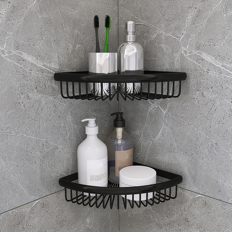 Matte Metal Bathroom Accessory Set 2 Piece Modern Bath Shelf Clearhalo 'Bathroom Hardware Sets' 'Bathroom Hardware' 'Bathroom Remodel & Bathroom Fixtures' 'bathroom_hardware_sets' 'Home Improvement' 'home_improvement' 'home_improvement_bathroom_hardware_sets' 1200x1200_258ae4e6-772b-4b8e-81db-7149e622eda9