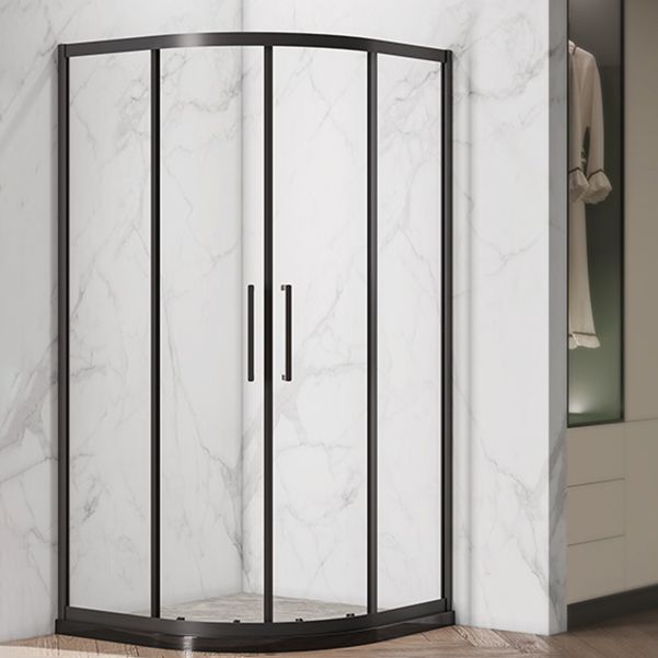 Full Frame Tempered Glass Shower Door Double Sliding Shower Door Clearhalo 'Bathroom Remodel & Bathroom Fixtures' 'Home Improvement' 'home_improvement' 'home_improvement_shower_tub_doors' 'Shower and Tub Doors' 'shower_tub_doors' 'Showers & Bathtubs' 1200x1200_25de7a85-324e-4957-92e2-a02dfb8c5341