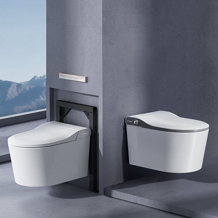 Elongated Wall Mounted Bidet Contemporary Heated Seat Wall Hung Toilet Set Clearhalo 'Bathroom Remodel & Bathroom Fixtures' 'Bidets' 'Home Improvement' 'home_improvement' 'home_improvement_bidets' 'Toilets & Bidets' 1200x1200_260c9f64-35ec-4641-9a11-576ce21156de