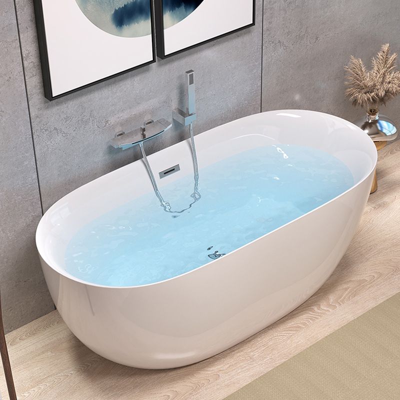 Antique Finish Stand Alone Bath Modern Oval Soaking Bath Tub Clearhalo 'Bathroom Remodel & Bathroom Fixtures' 'Bathtubs' 'Home Improvement' 'home_improvement' 'home_improvement_bathtubs' 'Showers & Bathtubs' 1200x1200_2610f39a-2a0c-4c4f-9a33-fa8255cb91e8