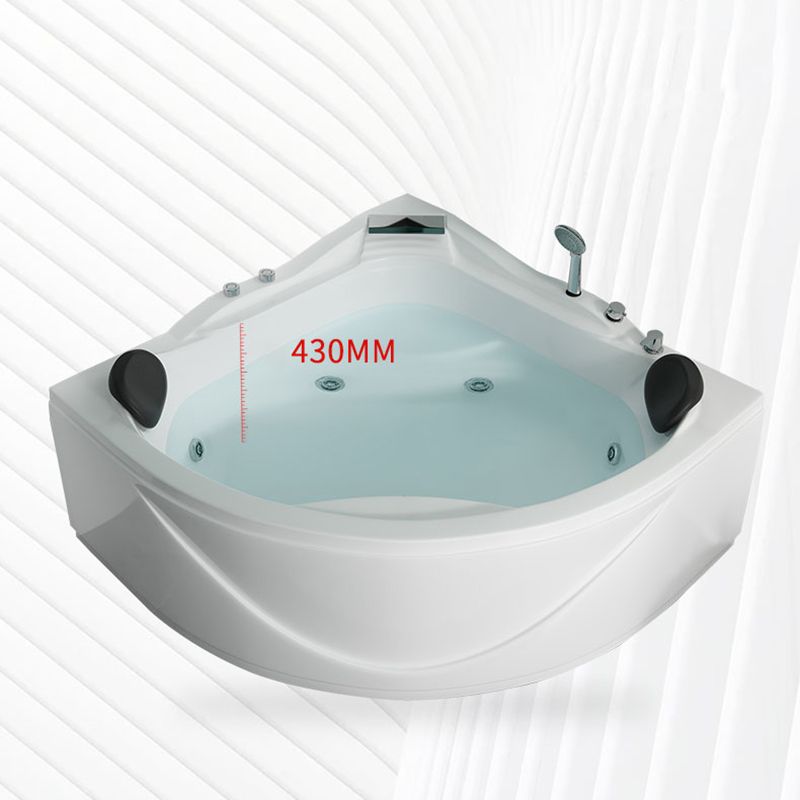 Bathroom Corner Bath Tub Acrylic Modern Bathtub with Drain and Overflow Trim Clearhalo 'Bathroom Remodel & Bathroom Fixtures' 'Bathtubs' 'Home Improvement' 'home_improvement' 'home_improvement_bathtubs' 'Showers & Bathtubs' 1200x1200_2613b9b0-d97c-46f9-a21b-a5f3b4226e2f