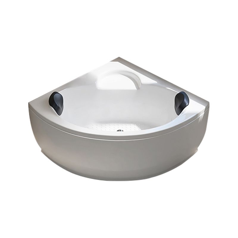 Modern Corner Acrylic Bathtub Air/Whirlpool Bathtub with Drain and Overflow Trim Clearhalo 'Bathroom Remodel & Bathroom Fixtures' 'Bathtubs' 'Home Improvement' 'home_improvement' 'home_improvement_bathtubs' 'Showers & Bathtubs' 1200x1200_262ed183-614b-4e7f-a07d-a44404d4ac8b