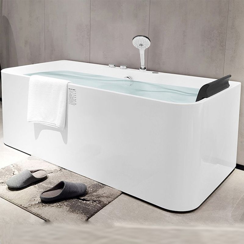 Acrylic Rectangular Tub Freestanding Soaking Bath , 31.5-inch Wide Clearhalo 'Bathroom Remodel & Bathroom Fixtures' 'Bathtubs' 'Home Improvement' 'home_improvement' 'home_improvement_bathtubs' 'Showers & Bathtubs' 1200x1200_26579709-2ce9-4bdf-bb5f-3894bfc00519