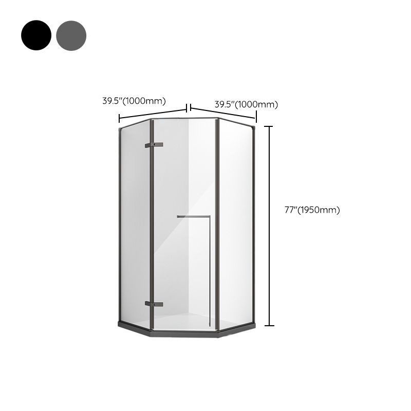 Framed Tempered Shower Doors Hinged Tempered Shower Bath Door Clearhalo 'Bathroom Remodel & Bathroom Fixtures' 'Home Improvement' 'home_improvement' 'home_improvement_shower_tub_doors' 'Shower and Tub Doors' 'shower_tub_doors' 'Showers & Bathtubs' 1200x1200_267836ae-72db-49df-8a18-3276fdab225c