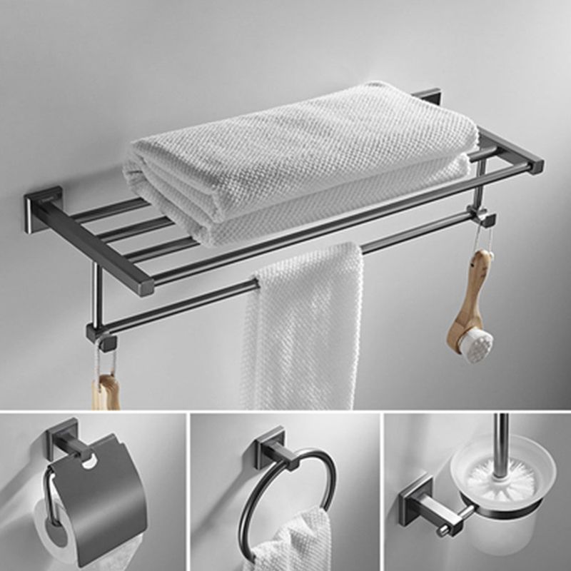 Traditional Brass Bathroom Accessory Set Grey Bath Accessory kit Clearhalo 'Bathroom Hardware Sets' 'Bathroom Hardware' 'Bathroom Remodel & Bathroom Fixtures' 'bathroom_hardware_sets' 'Home Improvement' 'home_improvement' 'home_improvement_bathroom_hardware_sets' 1200x1200_2678e4b7-eeb1-4819-9fdd-31ccff599f93