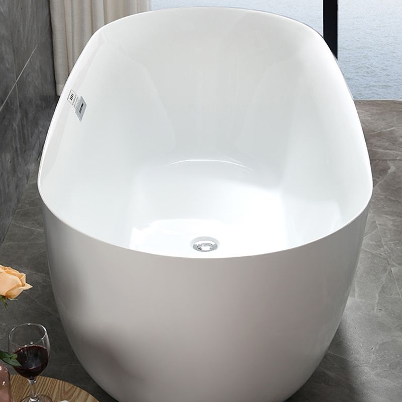 Bathroom Acrylic Oval Bathtub Soaking Tubs without Base in White Clearhalo 'Bathroom Remodel & Bathroom Fixtures' 'Bathtubs' 'Home Improvement' 'home_improvement' 'home_improvement_bathtubs' 'Showers & Bathtubs' 1200x1200_267a70fe-8988-4e38-880c-929bba8953ce