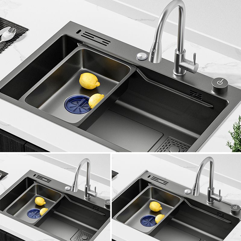 Contemporary Style Kitchen Sink Set Stainless Steel Corrosion Resistant Kitchen Sink Set Clearhalo 'Home Improvement' 'home_improvement' 'home_improvement_kitchen_sinks' 'Kitchen Remodel & Kitchen Fixtures' 'Kitchen Sinks & Faucet Components' 'Kitchen Sinks' 'kitchen_sinks' 1200x1200_26849969-df48-48f9-b976-2cb1352109f3