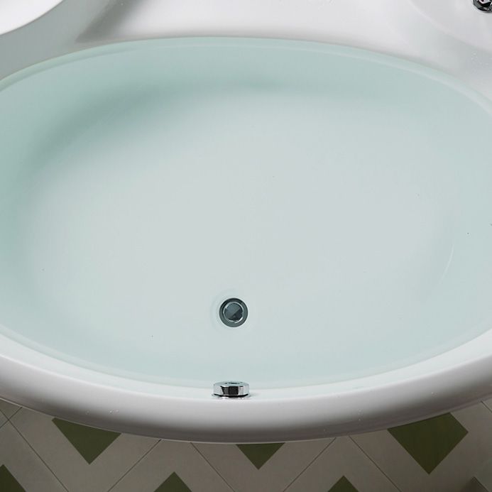 Modern Corner Bathtub Acrylic Soaking Back to Wall Center-Back Bath Clearhalo 'Bathroom Remodel & Bathroom Fixtures' 'Bathtubs' 'Home Improvement' 'home_improvement' 'home_improvement_bathtubs' 'Showers & Bathtubs' 1200x1200_269960c0-2a07-4270-b1f3-8757b4943999