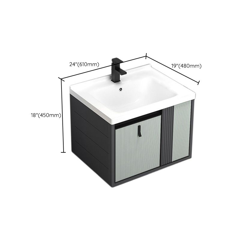 Wall Mount Metal Modern Bathroom Sink Vanity with Sink Faucet Clearhalo 'Bathroom Remodel & Bathroom Fixtures' 'Bathroom Vanities' 'bathroom_vanities' 'Home Improvement' 'home_improvement' 'home_improvement_bathroom_vanities' 1200x1200_26a92272-fedf-4cb8-bcb0-ec76784ef3cd