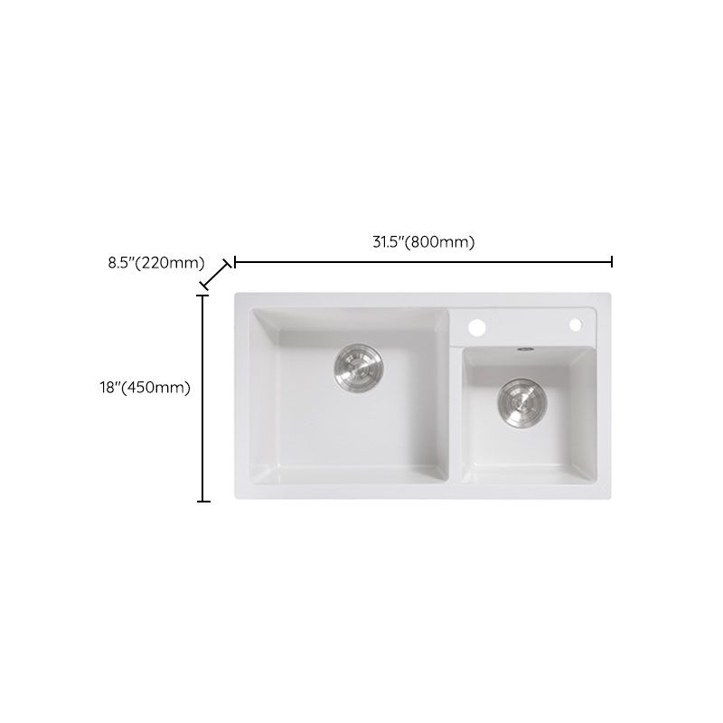 Classic Quartz Sink Double Bowl Solid Color Kitchen Sink with Faucet Clearhalo 'Home Improvement' 'home_improvement' 'home_improvement_kitchen_sinks' 'Kitchen Remodel & Kitchen Fixtures' 'Kitchen Sinks & Faucet Components' 'Kitchen Sinks' 'kitchen_sinks' 1200x1200_26dce56a-5c5a-4f19-8d78-d90d7e40e672