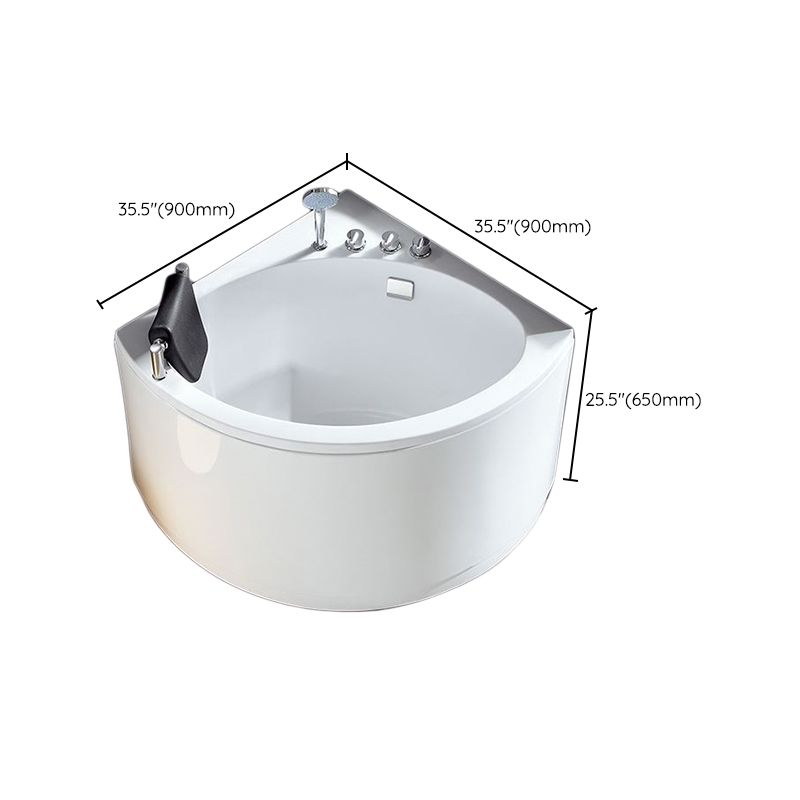 Freestanding Modern Bath Back to Wall White Soaking Acrylic Bathtub Clearhalo 'Bathroom Remodel & Bathroom Fixtures' 'Bathtubs' 'Home Improvement' 'home_improvement' 'home_improvement_bathtubs' 'Showers & Bathtubs' 1200x1200_27092e8b-d31a-4d40-903a-d220f2aef250