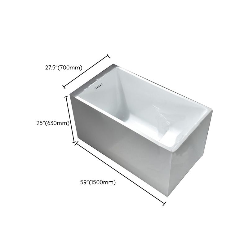 Acrylic Soaking Bathtub Antique Finish Rectangular Bathtub (Shelf not Included) Clearhalo 'Bathroom Remodel & Bathroom Fixtures' 'Bathtubs' 'Home Improvement' 'home_improvement' 'home_improvement_bathtubs' 'Showers & Bathtubs' 1200x1200_2745bcbb-ddbe-4808-bfc1-ba6b395fb472