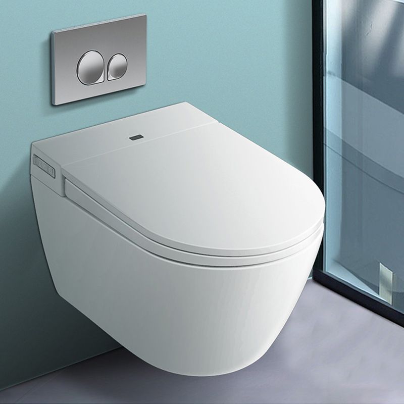 Elongated Smart Toilet Seat Bidet Stain Resistant White Bidet Seat with Heated Seat Clearhalo 'Bathroom Remodel & Bathroom Fixtures' 'Bidets' 'Home Improvement' 'home_improvement' 'home_improvement_bidets' 'Toilets & Bidets' 1200x1200_27be6c33-1345-45c7-85b6-f076d00ca969