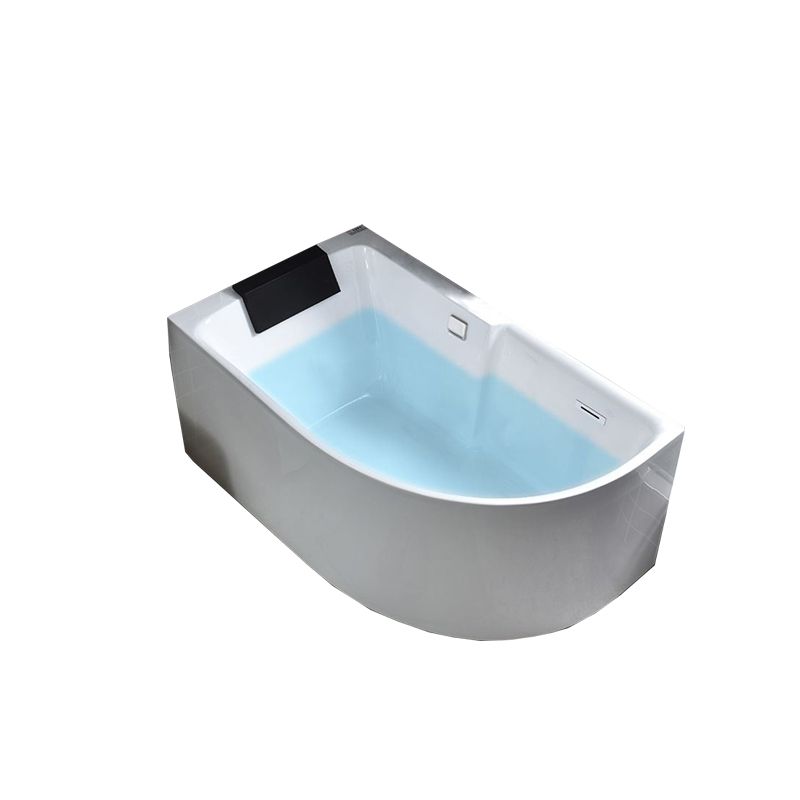 Modern Corner Acrylic Bathtub Back to Wall Bathtub with Drain and Massage Device Clearhalo 'Bathroom Remodel & Bathroom Fixtures' 'Bathtubs' 'Home Improvement' 'home_improvement' 'home_improvement_bathtubs' 'Showers & Bathtubs' 1200x1200_27c5fe4b-4bc1-4b18-8b9c-0a17b01760c6