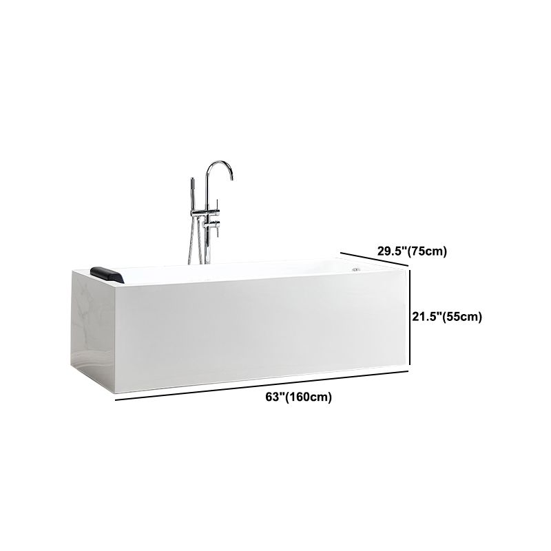 Modern Freestanding Rectangular Bath Tub Acrylic Home Bathtub in White Clearhalo 'Bathroom Remodel & Bathroom Fixtures' 'Bathtubs' 'Home Improvement' 'home_improvement' 'home_improvement_bathtubs' 'Showers & Bathtubs' 1200x1200_27f90aa1-1855-4235-ae01-6fc79f059aed