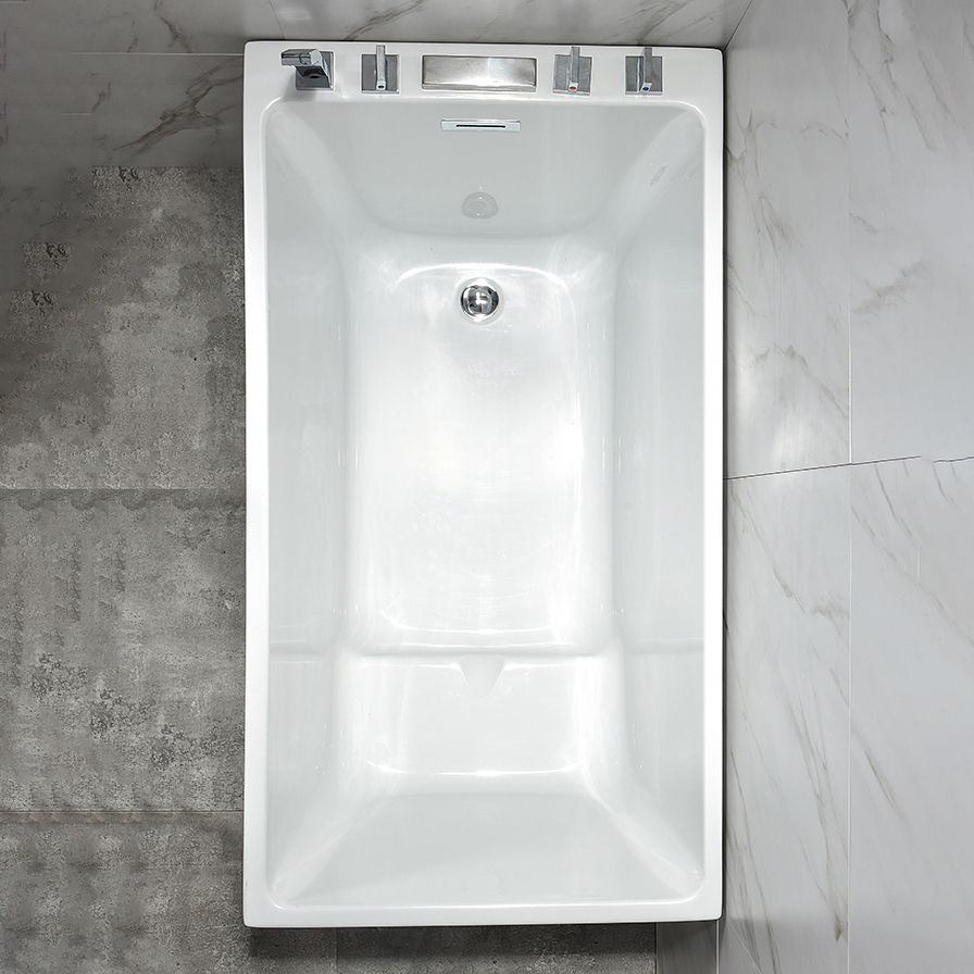 Back to Wall Bathtub Antique Finish Soaking Rectangular Modern Tub Clearhalo 'Bathroom Remodel & Bathroom Fixtures' 'Bathtubs' 'Home Improvement' 'home_improvement' 'home_improvement_bathtubs' 'Showers & Bathtubs' 1200x1200_28206b5f-c815-4cc3-b93c-a6279c034517