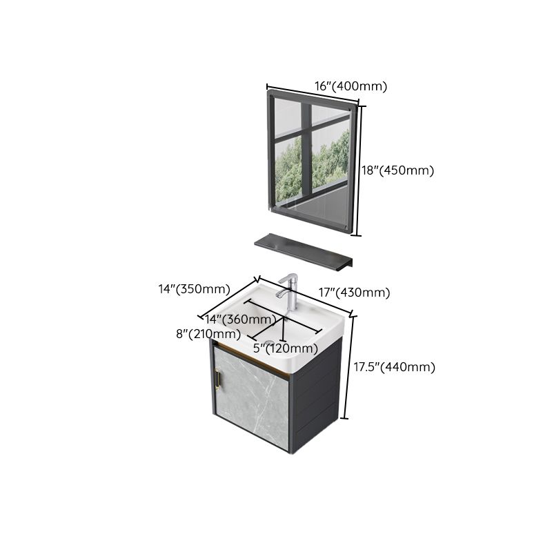 Wall Mounted Vanity Set Drawers Ceramic Sink Faucet Vanity Set with Mirror Clearhalo 'Bathroom Remodel & Bathroom Fixtures' 'Bathroom Vanities' 'bathroom_vanities' 'Home Improvement' 'home_improvement' 'home_improvement_bathroom_vanities' 1200x1200_283072e4-7c67-4ebe-b1af-91fdc60b8601