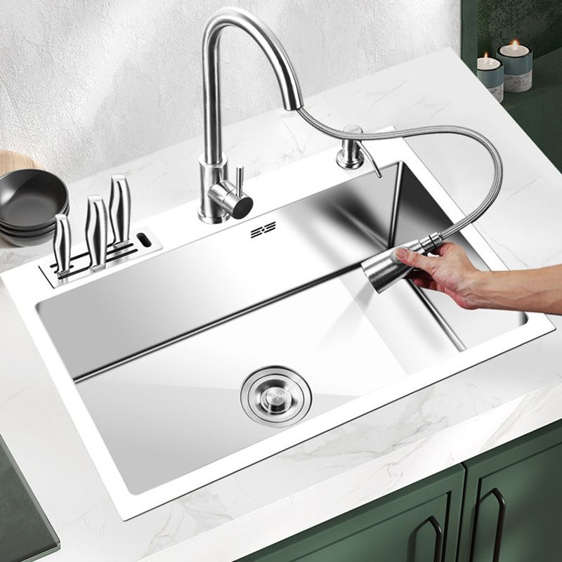 Contemporary Stainless Steel Kitchen Sink with Faucet Single Bowl Sink Clearhalo 'Home Improvement' 'home_improvement' 'home_improvement_kitchen_sinks' 'Kitchen Remodel & Kitchen Fixtures' 'Kitchen Sinks & Faucet Components' 'Kitchen Sinks' 'kitchen_sinks' 1200x1200_2834686b-2933-47ea-a000-05d2e04d6178