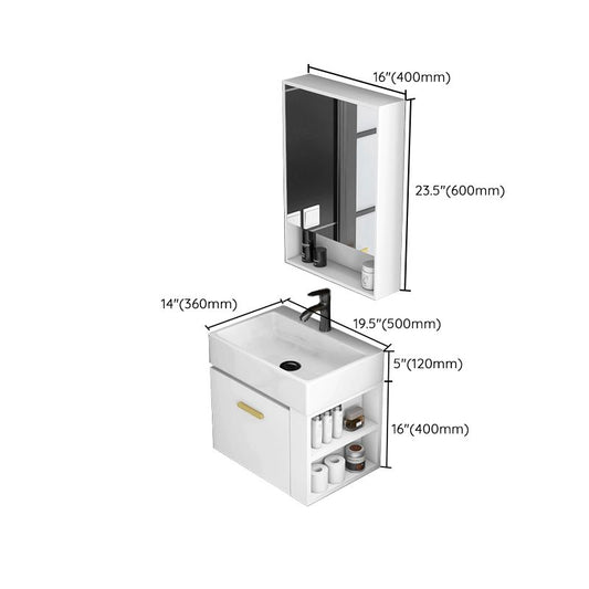 Modern White Ceramic Top Vanity Single-Sink Rectangular Wall Mount Vanity Clearhalo 'Bathroom Remodel & Bathroom Fixtures' 'Bathroom Vanities' 'bathroom_vanities' 'Home Improvement' 'home_improvement' 'home_improvement_bathroom_vanities' 1200x1200_28464a0c-97cd-4e24-b69e-2d1783579645