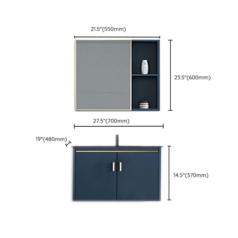 Modern Wall-mounted Bathroom Vanity Cabinet with Soft Close Door Clearhalo 'Bathroom Remodel & Bathroom Fixtures' 'Bathroom Vanities' 'bathroom_vanities' 'Home Improvement' 'home_improvement' 'home_improvement_bathroom_vanities' 1200x1200_284a0920-6607-47c8-a864-e8006f9f77ab