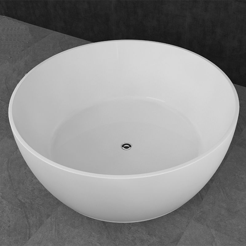 Acrylic Round Tub Soaking Freestanding Bathtub , 23.62-inch Tall Clearhalo 'Bathroom Remodel & Bathroom Fixtures' 'Bathtubs' 'Home Improvement' 'home_improvement' 'home_improvement_bathtubs' 'Showers & Bathtubs' 1200x1200_28a5f559-5c47-4bf3-b6e7-0c6e84746d9a