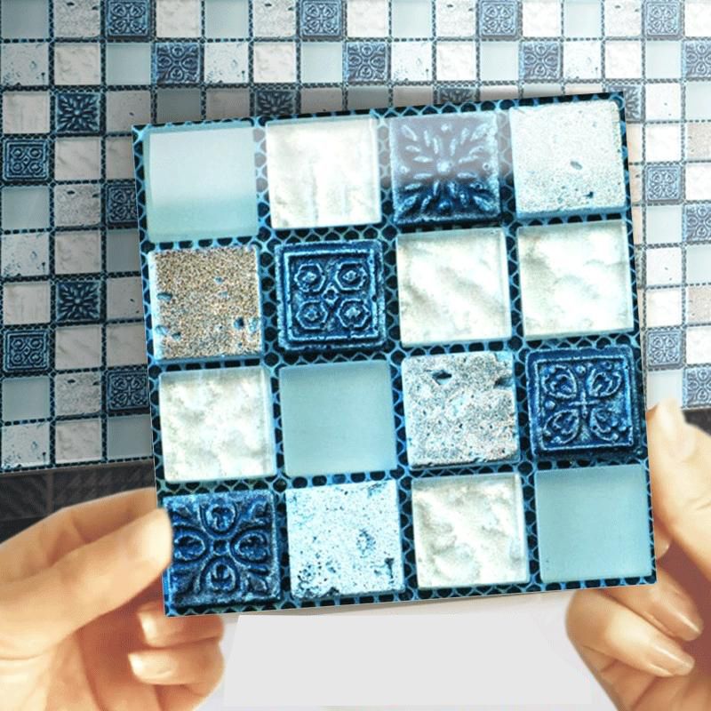 Square Mosaic Peel & Stick Tile Water-resistant Kitchen Backsplash Tiles Clearhalo 'Flooring 'Home Improvement' 'home_improvement' 'home_improvement_peel_stick_blacksplash' 'Peel & Stick Backsplash Tile' 'peel_stick_blacksplash' 'Walls & Ceilings' Walls and Ceiling' 1200x1200_28ba4b35-d6dc-4554-aded-9b6c2eb29556