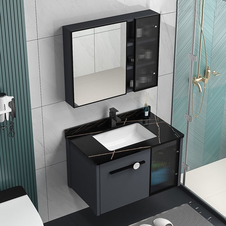 Modern Metal Frame Bath Vanity Single Rectangular Freestanding Vanity Clearhalo 'Bathroom Remodel & Bathroom Fixtures' 'Bathroom Vanities' 'bathroom_vanities' 'Home Improvement' 'home_improvement' 'home_improvement_bathroom_vanities' 1200x1200_28be107e-4ad6-42a3-bd16-489353b47fc4