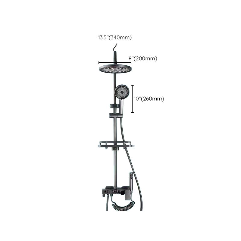 Contemporary Shower System Wall Mounted Shower System with Hand Shower Clearhalo 'Bathroom Remodel & Bathroom Fixtures' 'Home Improvement' 'home_improvement' 'home_improvement_shower_faucets' 'Shower Faucets & Systems' 'shower_faucets' 'Showers & Bathtubs Plumbing' 'Showers & Bathtubs' 1200x1200_28cac1e0-83b1-440a-8970-fffc2ee3c06f