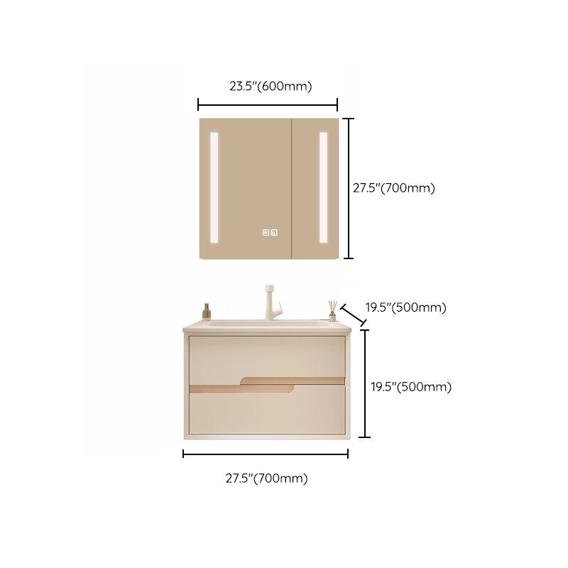 Mirror Included Wall Mount Bathroom Sink Vanity with Doors Drawers Clearhalo 'Bathroom Remodel & Bathroom Fixtures' 'Bathroom Vanities' 'bathroom_vanities' 'Home Improvement' 'home_improvement' 'home_improvement_bathroom_vanities' 1200x1200_291d01d2-6b23-42a3-a126-ad98e8410a75