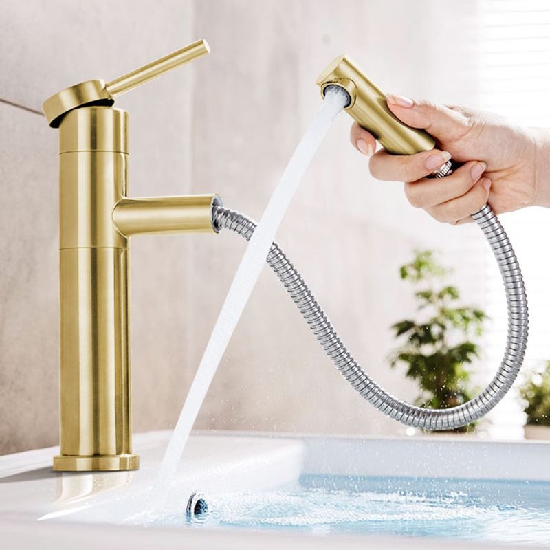 Glam 1-Handle Bathroom Sink Faucet 1 Hole Vessel Sink Bathroom Faucet with Stainless Steel Clearhalo 'bathroom_sink_faucets' 'Conjunta de Baño y Conjunta de Grifo' 'Coronamiento de Baño y Dispositivo de Baño' 'Grifo del lavabo del baño' 'Hogar' 'home_improvement' 'home_improvement_bathroom_sink_faucets' 'Mejoras para el hogar' 1200x1200_292c0e1e-bf0c-41b6-aeec-a4aa9f98ad7d