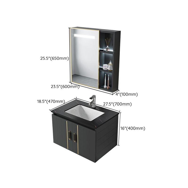 Modern Style Bath Vanity Wall Mount Dirt Resistant Bath Vanity with Faucet Clearhalo 'Bathroom Remodel & Bathroom Fixtures' 'Bathroom Vanities' 'bathroom_vanities' 'Home Improvement' 'home_improvement' 'home_improvement_bathroom_vanities' 1200x1200_294517c9-4f0a-4895-b43f-5bc8a517f502