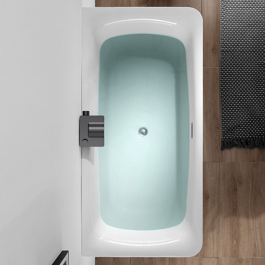 Acrylic Soaking Rectangular Bathtub Antique Finish Back to Wall Bath Tub Clearhalo 'Bathroom Remodel & Bathroom Fixtures' 'Bathtubs' 'Home Improvement' 'home_improvement' 'home_improvement_bathtubs' 'Showers & Bathtubs' 1200x1200_2946a3a0-cf7c-4b59-b305-f55f817c33f8