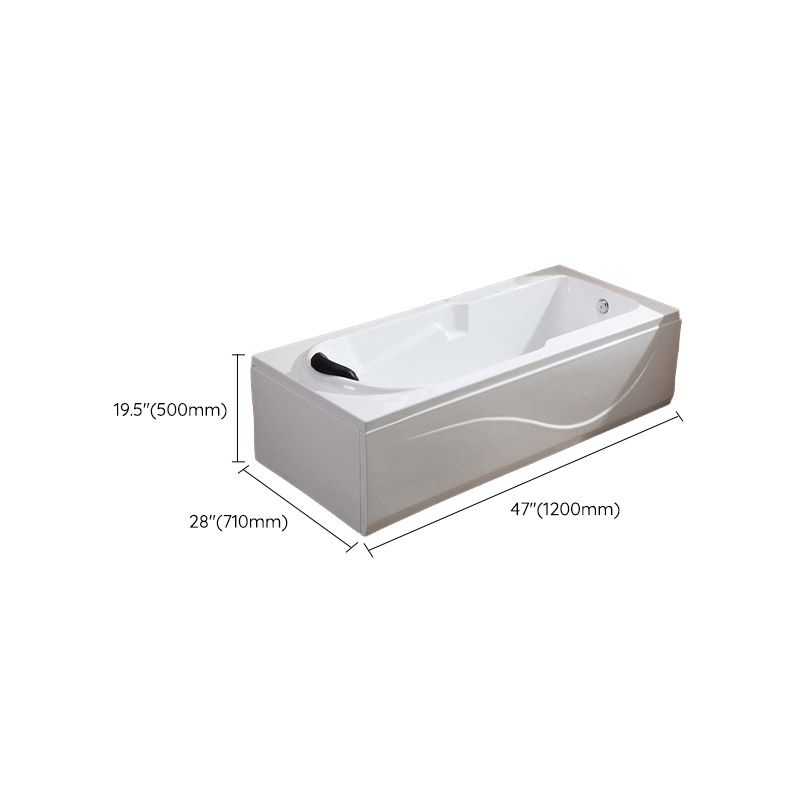 Modern White Acrylic Bathtub Rectangle Freestand Soaking Bathtub with Drain Bath Tub Clearhalo 'Bathroom Remodel & Bathroom Fixtures' 'Bathtubs' 'Home Improvement' 'home_improvement' 'home_improvement_bathtubs' 'Showers & Bathtubs' 1200x1200_294b13cd-0097-422e-9f8d-d47118a21968