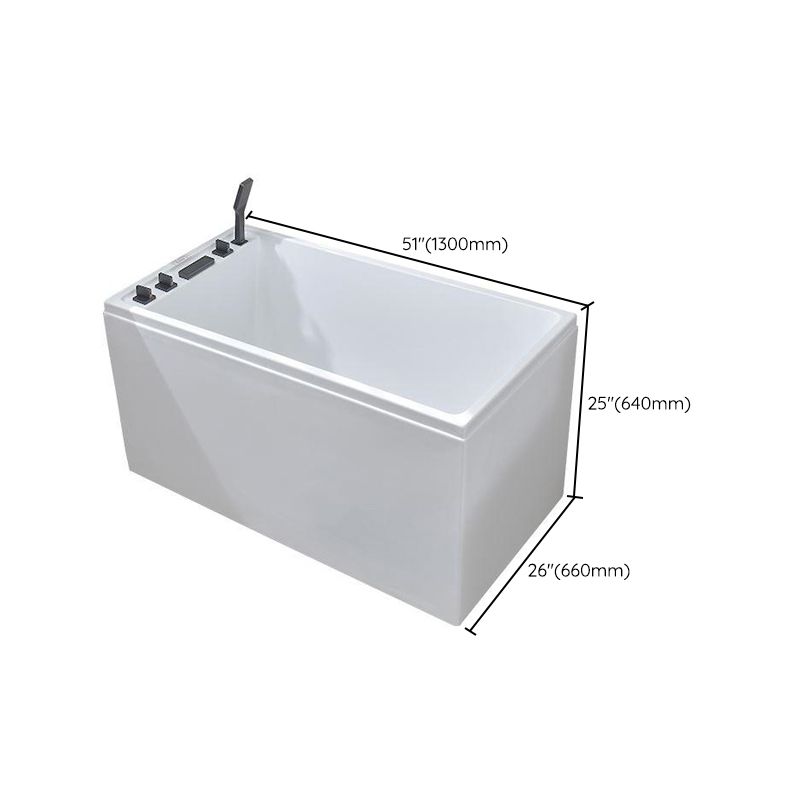 Freestanding Modern Bath Back to Wall White Soaking Acrylic Bathtub Clearhalo 'Bathroom Remodel & Bathroom Fixtures' 'Bathtubs' 'Home Improvement' 'home_improvement' 'home_improvement_bathtubs' 'Showers & Bathtubs' 1200x1200_297d6dd4-13da-4854-a9e3-4e245549de98