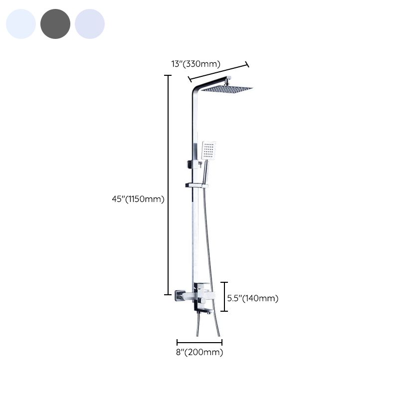 Modern Dual Shower Head Shower System Slide Bar Included Shower Set Wall Mounted Clearhalo 'Bathroom Remodel & Bathroom Fixtures' 'Home Improvement' 'home_improvement' 'home_improvement_shower_faucets' 'Shower Faucets & Systems' 'shower_faucets' 'Showers & Bathtubs Plumbing' 'Showers & Bathtubs' 1200x1200_297ebaf5-cf77-4311-9182-5800c5c2abfc