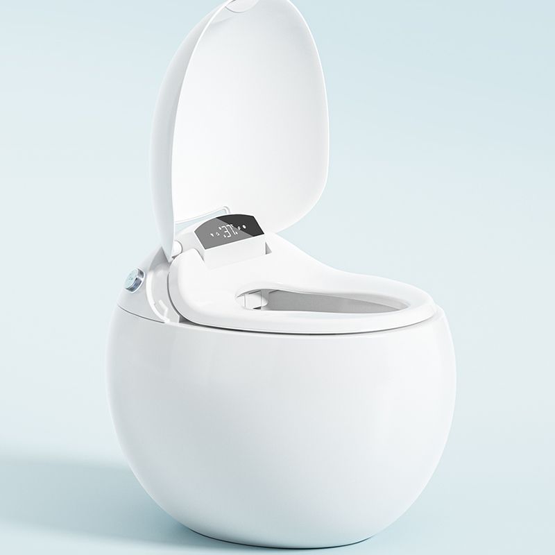 Round Floor Mount Bidet with Heated Seat White Ceramic Contemporary Clearhalo 'Bathroom Remodel & Bathroom Fixtures' 'Bidets' 'Home Improvement' 'home_improvement' 'home_improvement_bidets' 'Toilets & Bidets' 1200x1200_299f46bd-0480-49f3-8cef-fb04485144e5