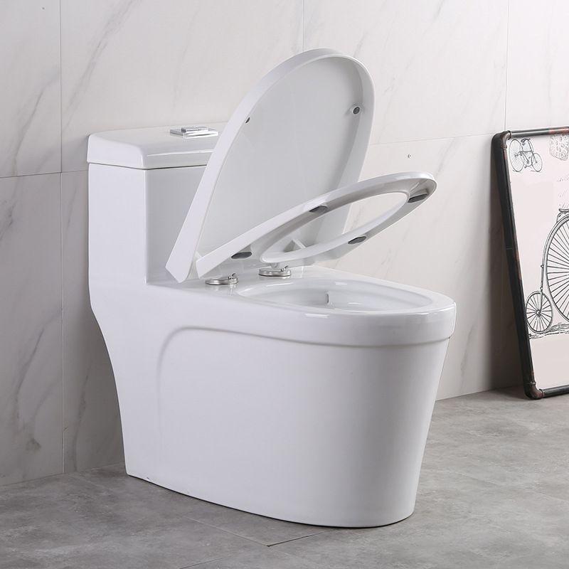White Modern Flush Toilet Ceramic Elong One-Piece Toilet with Slow Close Seat Clearhalo 'Bathroom Remodel & Bathroom Fixtures' 'Home Improvement' 'home_improvement' 'home_improvement_toilets' 'Toilets & Bidets' 'Toilets' 1200x1200_29b44df2-9da1-41c7-a2ae-768ee5728bfc