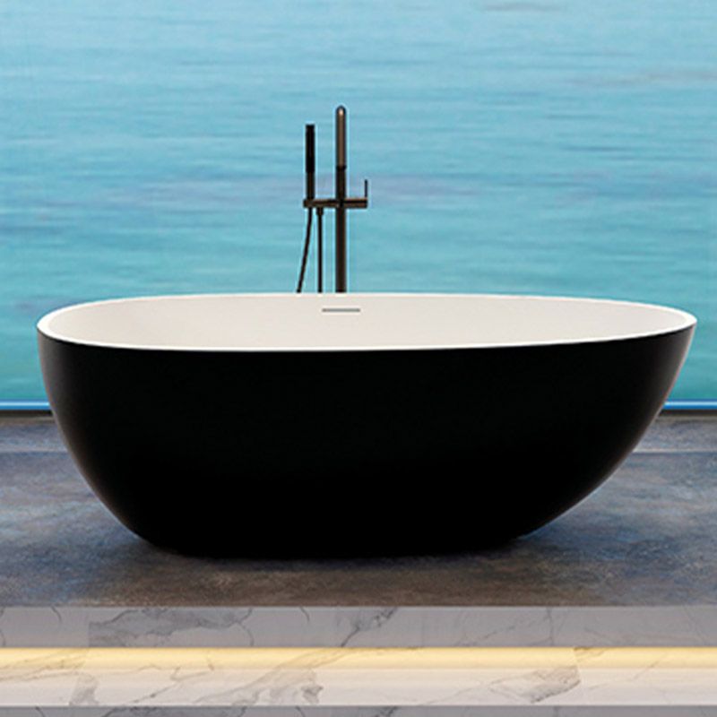 Modern Stone Bathtub Freestand Soaking Bathtub with Drain Bath Tub Clearhalo 'Bathroom Remodel & Bathroom Fixtures' 'Bathtubs' 'Home Improvement' 'home_improvement' 'home_improvement_bathtubs' 'Showers & Bathtubs' 1200x1200_29c736f4-861b-41aa-90fb-f635eb6986b5